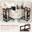 1 PCS C-shaped End Table with Charging Station Rolling Bedside Table Couch Side Table