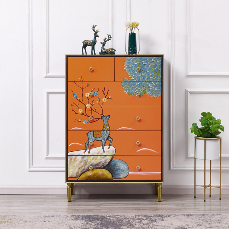 Commode d'appoint légère peinte de luxe