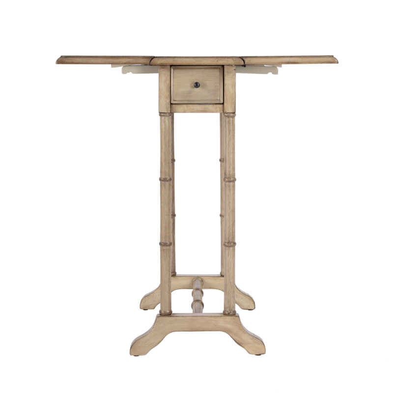 Shueyville Console End Table with Storage, Antique Beige