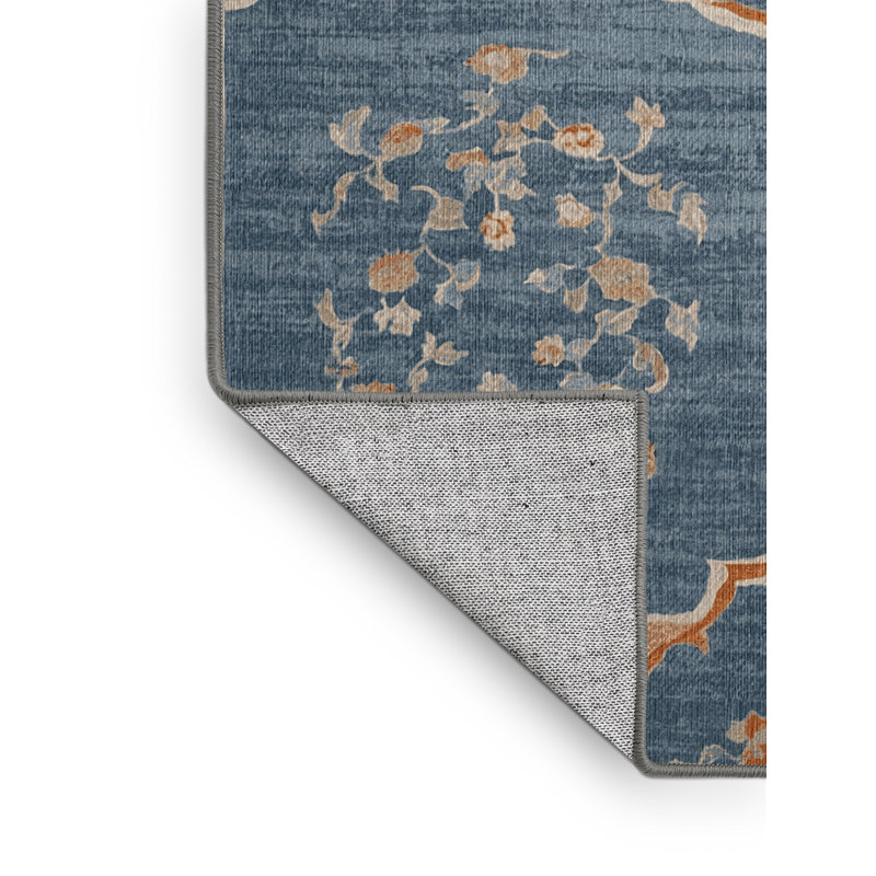 Machine Washable Gray Area Rug, Square 4'