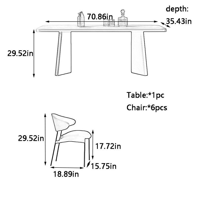 Heidrick, 29.52"H x 70.86"L x 35.43"W