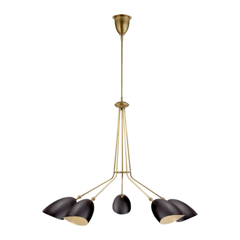 Lustre linéaire moderne léger, Bronze antique, Brun, H 13 po x l 50 po x P 50 po