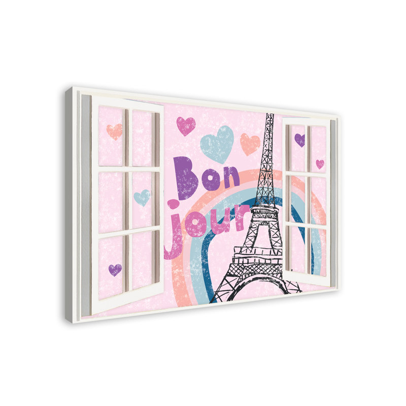 Art sur toile Bonjour, H 32 po x l 48 po x P 1,25 po