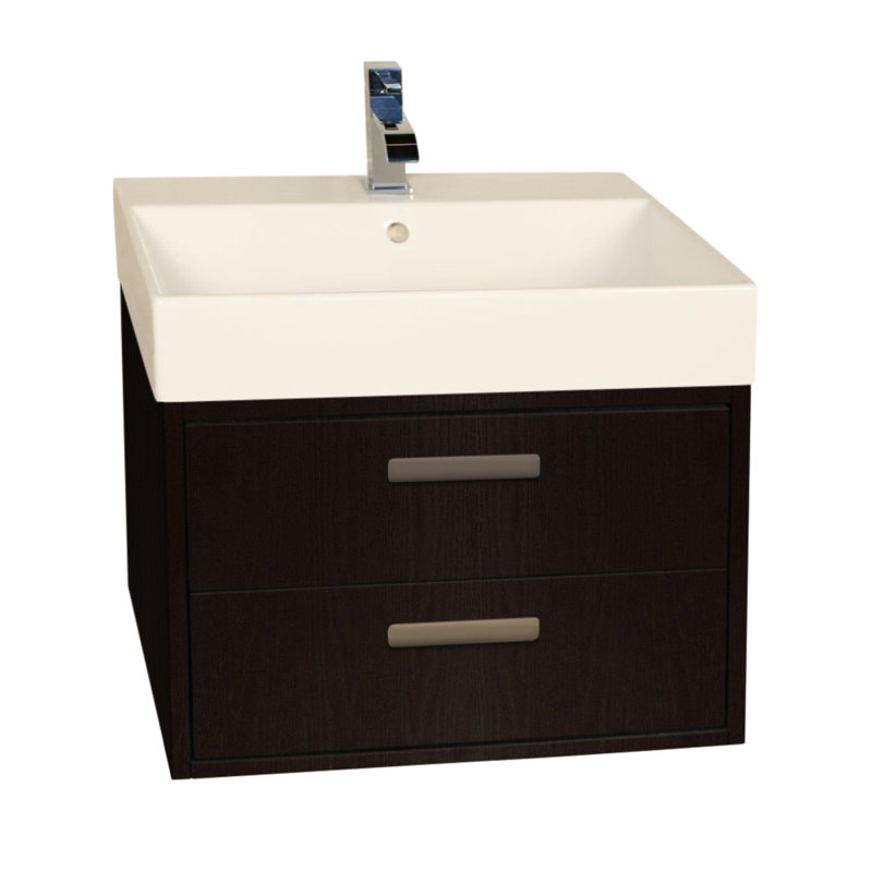 Aquasei 23.12'' W Single Bathroom Vanity Base, Wenge