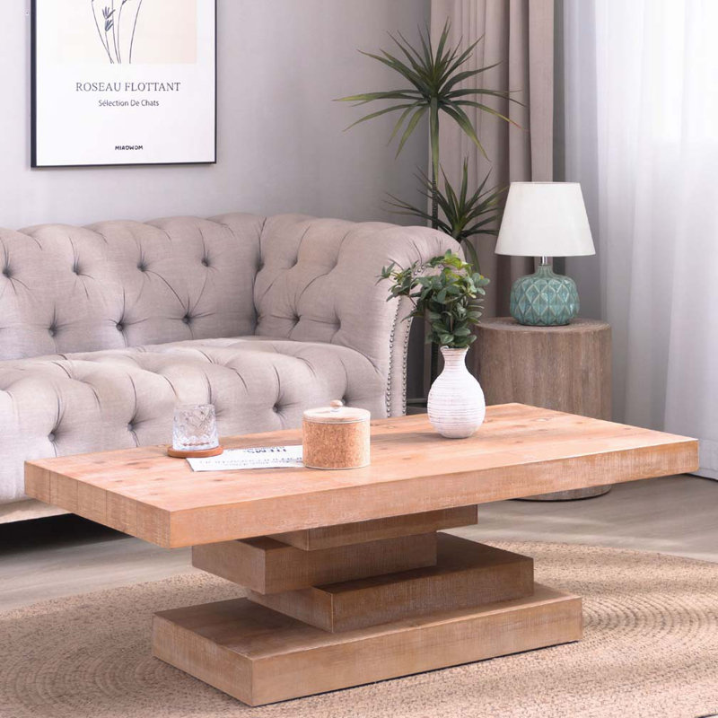Table basse de salon en bois rustique Farmhouse
