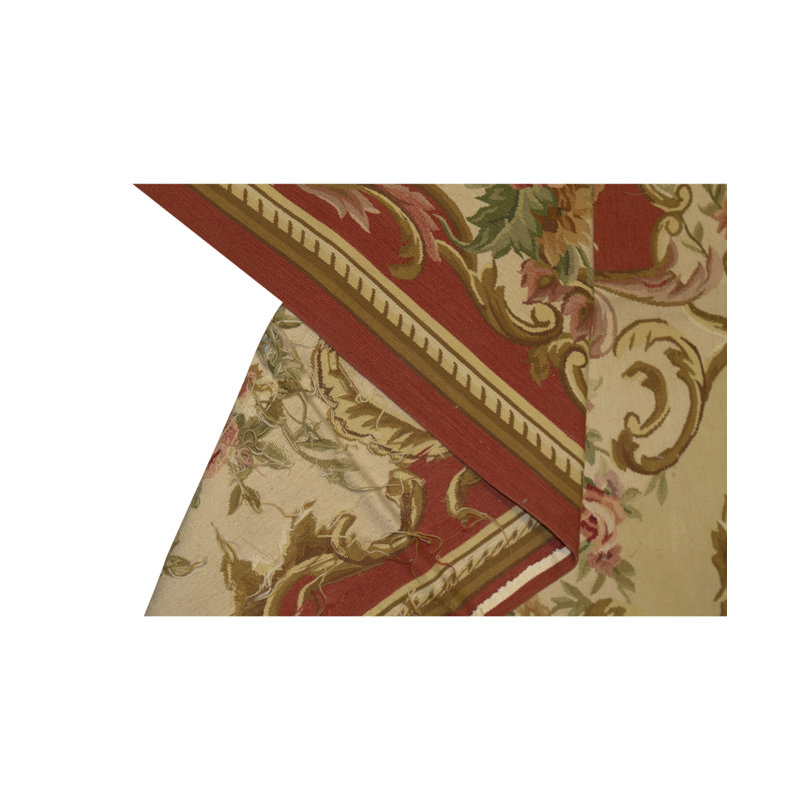 Hand-Knotted High-Quality Red/Beige Area Rug