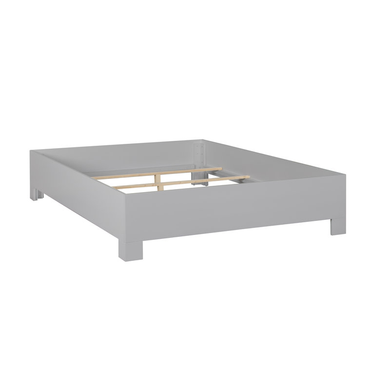 Silas Queen Standard Bed, Black, Twin, Light Gray