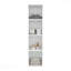 Armoire de rangement murale haute en bois manufacturé avec 4 tablettes ouvertes, organisateur de salle de bain mince