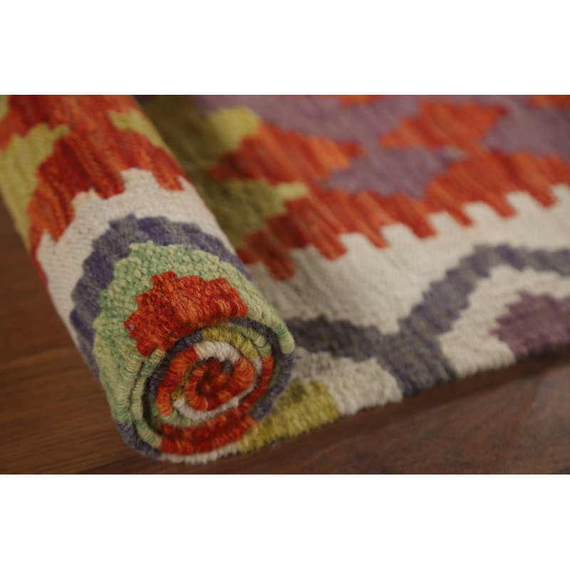 Tapis oriental géométrique Kilim 5 x 6