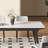 Simple rock plate dining table and chairs 4 - Person Four Leg Base Dining Set-101945791
