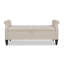 Banc de rangement à accoudoirs roulés 57,5 po Jacqueline, polyester ciel neutre-1161046833