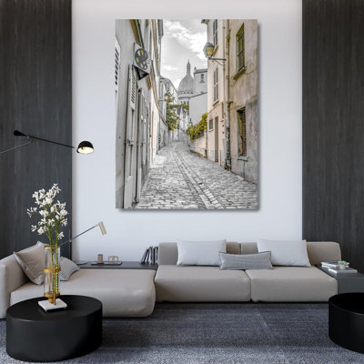 Lark Manor™ Frank, Assaf Gallery Wrapped Canvas Art Titled: Cobbled Street, Montmartre, Paris AF20140920-490XC02