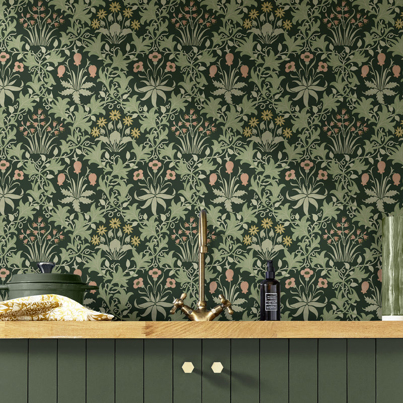 William Morris Celandine Forest Wallpaper, Green