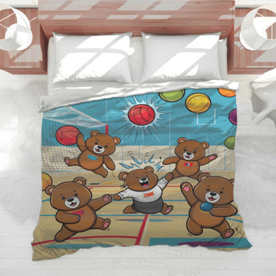 Caricature d'ours qui font du sport