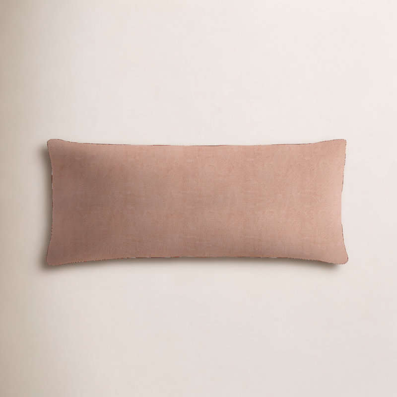 Signal Reversible Throw Pillow, Edwards Tomato Crossweave, 13" x 30", Rectangular