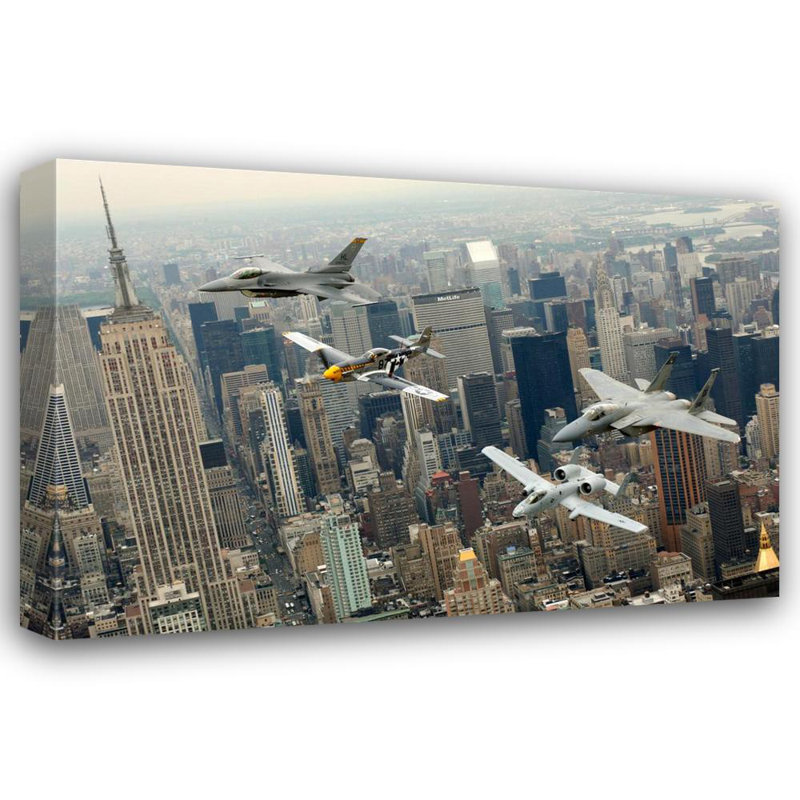 P-51 Mustang volant de New York, H 16 po x l 24 po