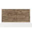 Grand lit en bois patiné vieilli, mobilier au design rustique, lit fini
