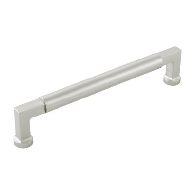 Parkview Collection Handle Pull - 6-5/16" Center to Center Cabinet Pull Satin Nickel - Transitional Hardware for Drawers & Cabinets