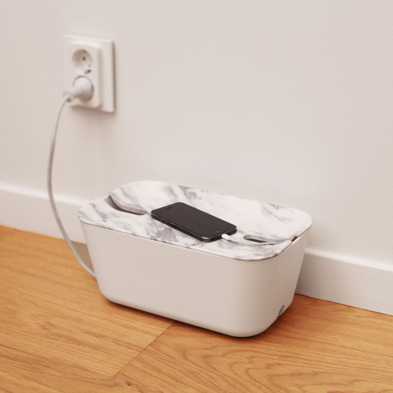17 Stories Plastic Decorative Bin, White