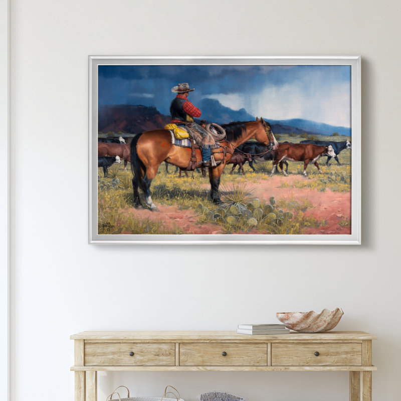 «Twenty Years in the Saddlepremium», reproduction d'art sur toile encadrée, H 22,5 po x l 30,5 po x P 1,5 po, Argent