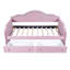 Lit de jour simple rembourré avec dossier à DEL et 2 tiroirs de rangement, plateforme en velours, aucun sommier requis, rose-895276975-895276972