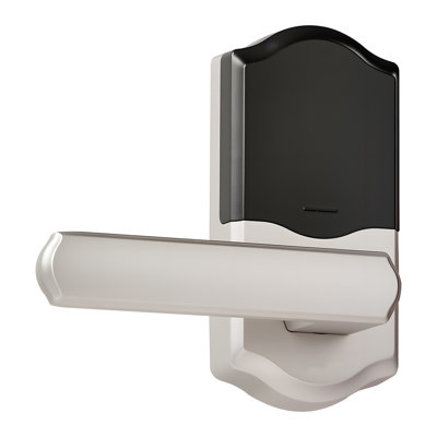 Keyless Entry Door Lock with Handle, Electronic Lever Door Handle with Keypad, Customizable User Codes, Keyed Entry, Auto Lock, Anti-Peeking Password, Backlit Keypad, for Home, Satin Nickel