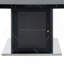 Table de salle à manger rectangulaire moderne de 47,24 à 63 po, extensible, avec plateau en marbre noir imprimé et pieds de table de rangement avec base en métal-714157636-714157643-714157640