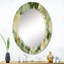 Miroir mural vert abstrait avec art fluide-1743226812