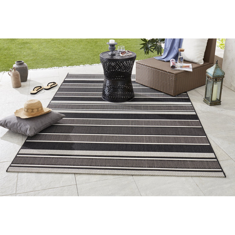 Meadow Black Rug, Rectangular 120 x 170cm