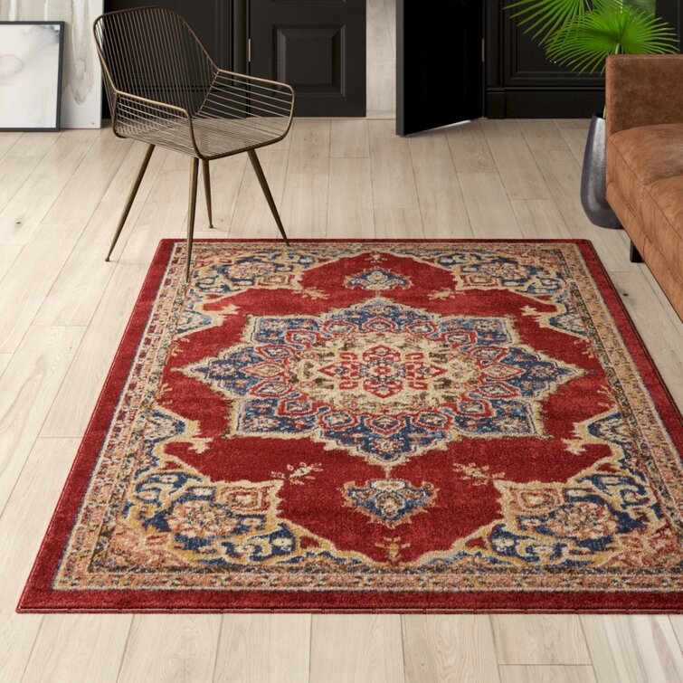 Guthridge Oriental Area Rug in Red/Blue Langley Street Rug Size: Rectangle 9'2 x 12'2