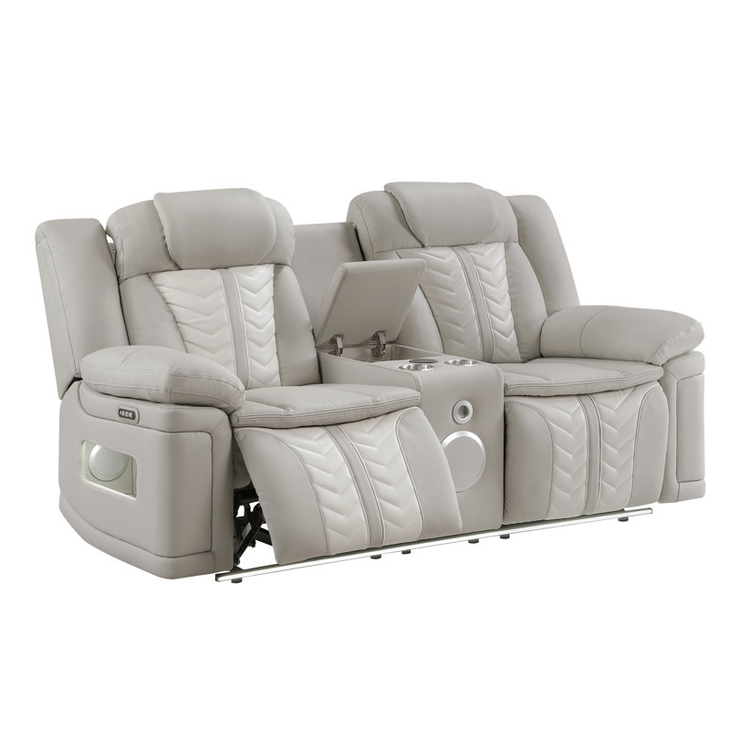 Causeuse Fuhrman en gris et glace, Gray/Ice