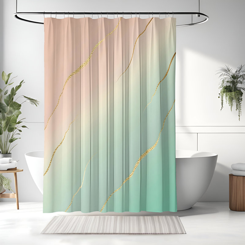 Wyre Abstract Shower Curtain, 93"H x 70"W