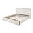 Kaleea Beige Chenille & Walnut Finish Queen Bed
