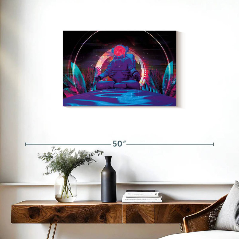Oberle Meditating Astronaut, 20" H x 30" W