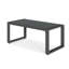 Table basse d'extérieur toutes saisons 44 po x 22 po en aluminium gris avec plateau en verre trempé | Idée de cadeau