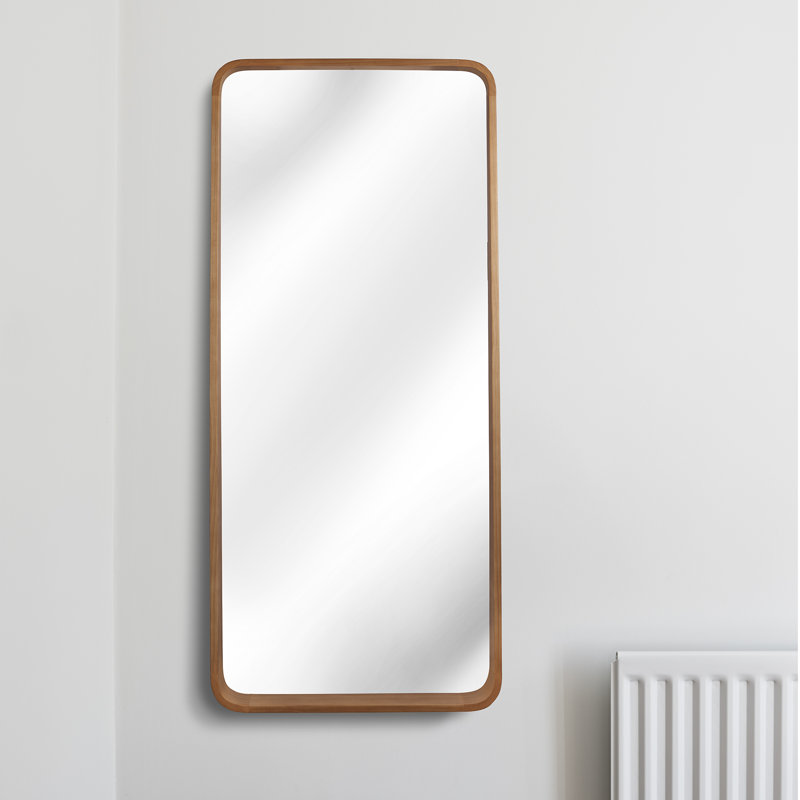 Isaiah Wood Flat Wall Mirror