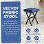 Stool/Chair,1Pcs,BLUE FABRIC,Metal Leg,40.5X33.5X44.5Cm-1749642299