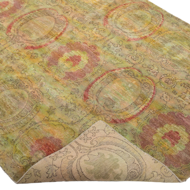 Green Samsara Wool Rug - 4'5" x 6'10"