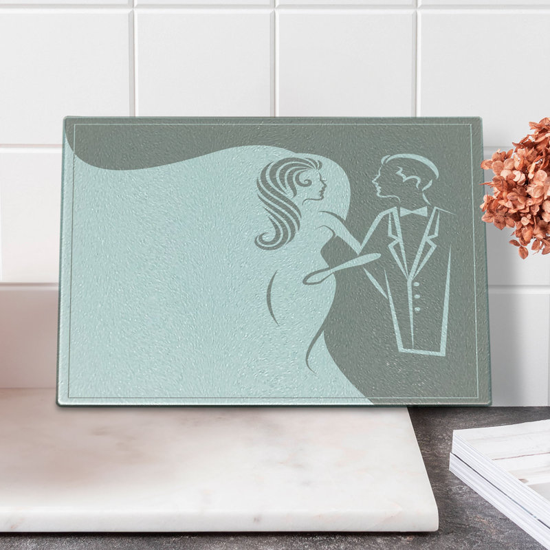 Invitation de mariage en verre trempé Ambesonne