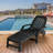 Mistry Outdoor Patio Adjustable Sun Lounger with Wheels-135464317