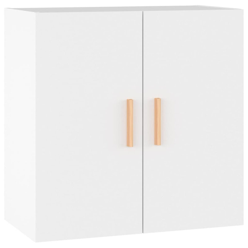 Armoire de rangement murale avec porte en bois d'ingénierie vidaXL, Blanc