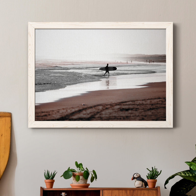 Stockton Beach - reproduction de photo sur papier encadrée, Blanc, H 37,5 po x l 27,5 po x P 1,5 po