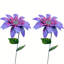 Ensemble de 2 piquets de jardin mauve en métal mauve 13,78 po