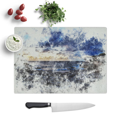 Little Bay in Sydney Watercolour Chopping Board