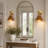 1 - Light Dimmable Armed Sconce In Brass, Vintage Metal Wall Sconce