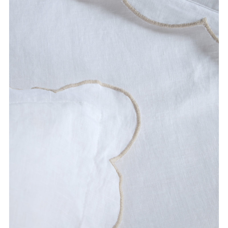 Kelly Linen Sham, White/Flax, King
