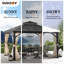 Sunjoy 10 x 12 ft Metal Gazebo with Black Rustproof Aluminum Frame Two Tier, Ceiling Hook and Mosquito Net-115236533