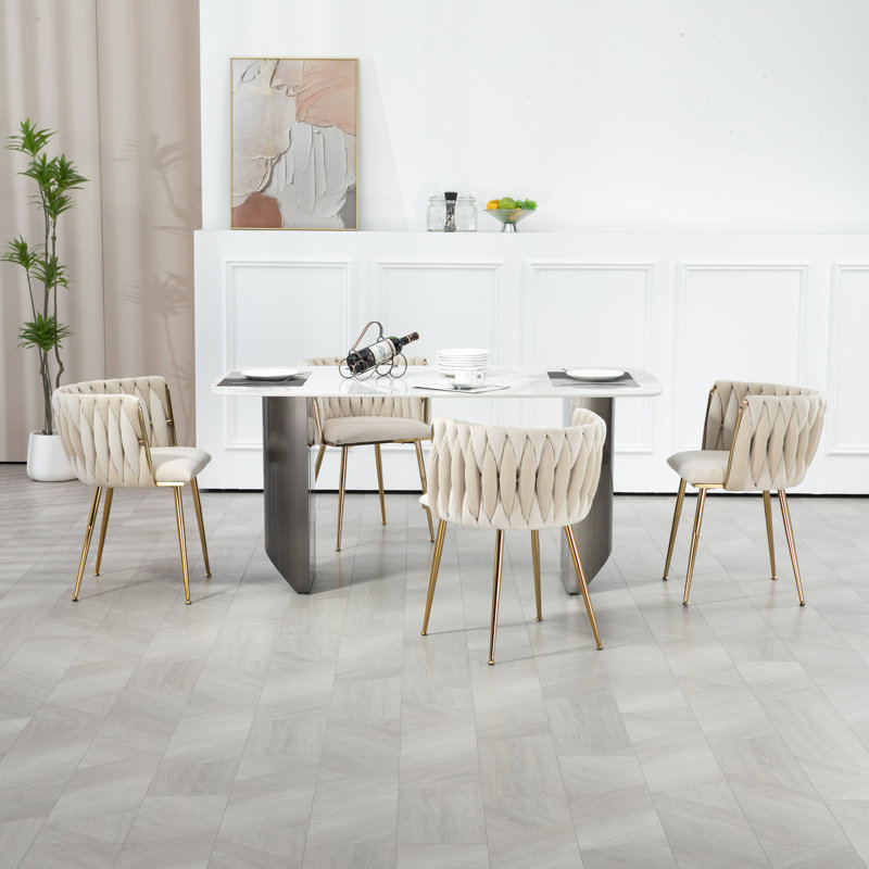 Landreneau Dining Chairs, Beige