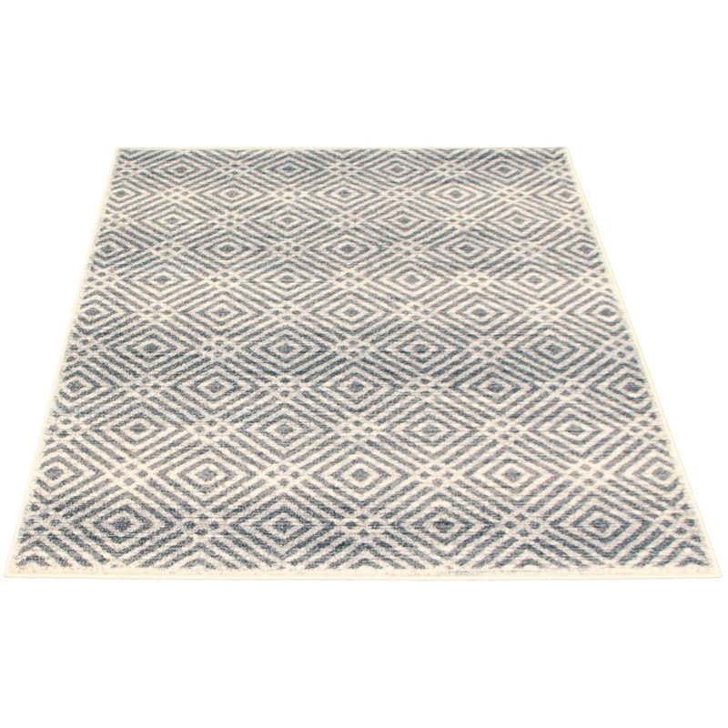 Salih   Geometric Indoor Rug, Rectangle 3'11" x 5'7"