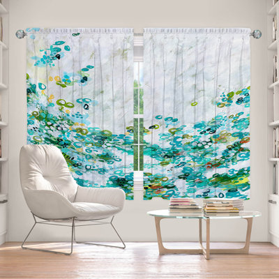 Paire de rideaux obscurcissant en polyester Blandon
